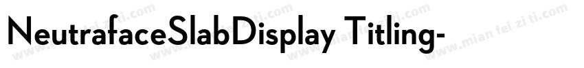 NeutrafaceSlabDisplay Titling字体转换